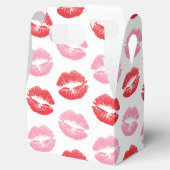 赤とピンクの唇、唇のパターン、口紅、キス フェイバーボックス (オープン)