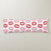 赤とピンクの唇、唇のパターン、口紅、キス ボディピロー (裏面)