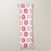 赤とピンクの唇、唇のパターン、口紅、キス ボディピロー (裏面 (縦))