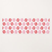 赤とピンクの唇、唇のパターン、口紅、キス ヨガマット (正面(横))