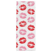 赤とピンクの唇、唇のパターン、口紅、キス ワインギフトバッグ (裏面)