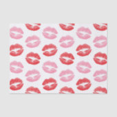 赤とピンクの唇、唇のパターン、口紅、キス 薄葉紙 (正面)