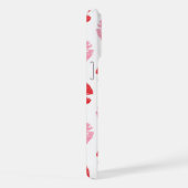 赤とピンクの唇、唇のパターン、口紅、キス iPhoneケース (右側面)