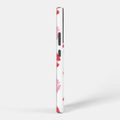 赤とピンクの唇、唇のパターン、口紅、キス SAMSUNG GALAXYケース (右側面)