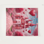 赤とピンクの城 タペストリー (正面(横))