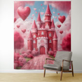 赤とピンクの城 タペストリー (インサイチュ)