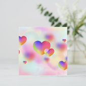 赤とピンクの小さなハート シーズンカード (スタンド正面)