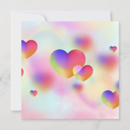 赤とピンクの小さなハート シーズンカード