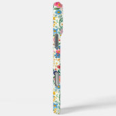 赤とピンクの小さな花のモノグラム入り Case-Mate iPhoneケース (裏面 / 右)