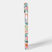 赤とピンクの小さな花のモノグラム入り Case-Mate iPhoneケース (裏面 / 左)