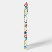 赤とピンクの小さな花のモノグラム入り Case-Mate iPhoneケース (裏面 / 右)