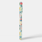 赤とピンクの小さな花のモノグラム入り Case-Mate iPhoneケース (裏面 / 右)