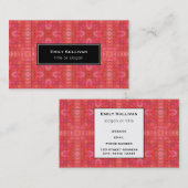 赤とピンクの幾何学的な三角形とダイヤモンド 名刺 (正面/裏面)