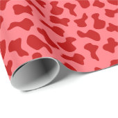 赤とピンクの抽象芸術図形のパターン ラッピングペーパー (ロールコーナー)