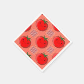 赤とピンクの格子柄トマトタータンチェック柄 スタンダードカクテルナプキン (角)