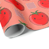 赤とピンクの格子柄トマトタータンチェック柄 ラッピングペーパー (ロールコーナー)