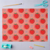 赤とピンクの格子柄トマトタータンチェック柄 薄葉紙 (クラフト)