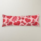 赤とピンクの母親の日のパターン ボディピロー (正面)