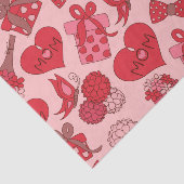 赤とピンクの母親の日のパターン 薄葉紙 (詳細)