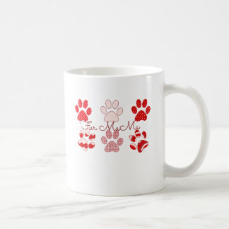 赤とピンクの毛皮MaMaコーヒーマグ コーヒーマグカップ