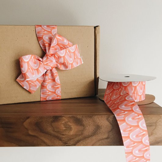 赤とピンクの水の色はかりで測 グログランリボン