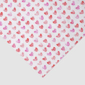 赤とピンクの水カラーハートパターンティッシュペーパー 薄葉紙 (詳細)