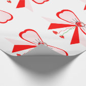 赤とピンクの湾曲形のラッピング紙 ラッピングペーパー (角)