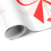 赤とピンクの湾曲形のラッピング紙 ラッピングペーパー (ロールコーナー)