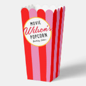 赤とピンクの特別イベント映画ナイトポップコーン フェイバーボックス (裏面)