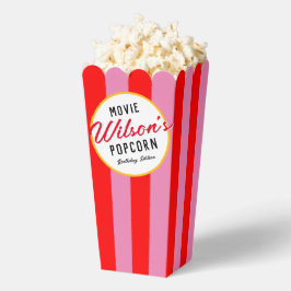 赤とピンクの特別イベント映画ナイトポップコーン フェイバーボックス