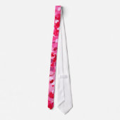 赤とピンクの紙吹雪ハート ネクタイ (裏面)