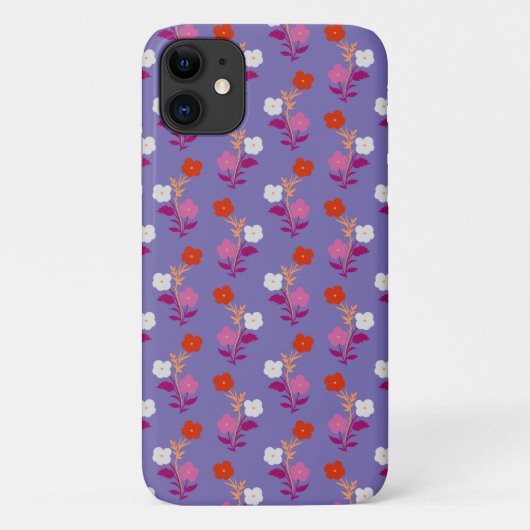 赤とピンクの繊細なレズビアン国旗の花 Case-Mate iPhoneケース (裏面)