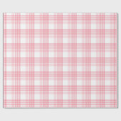 赤とピンクの美しいチェック柄 ラッピングペーパー (フラット)