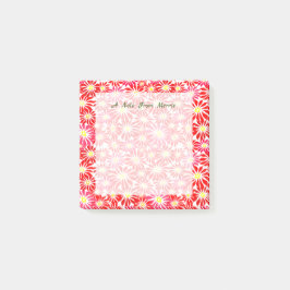 赤とピンクの花のポインセチア ホリデー柄 ポス ポストイット