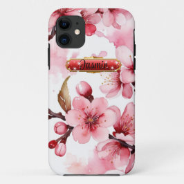 赤とピンクの華やかな桜のiPhone / iPadケース iPhone 11 ケース