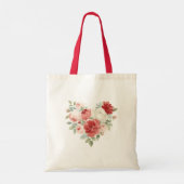 赤とピンクの薔薇の花 トートバッグ (裏面)