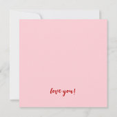 赤とピンクの誕生日 サンキューカード (裏面)