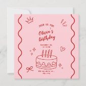 赤とピンクの誕生日 セーブザデート (正面)