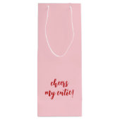 赤とピンクの誕生日 ワインギフトバッグ (裏面)