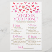 赤とピンクの電話の赤ちゃんシャワーゲーム 便箋 (正面)