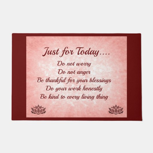 赤とピンクの霊気原則 ドアマット (正面)