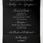 赤とピンクエレガントのハートリーフ結婚すべて 三つ折り招待状 (内部中)