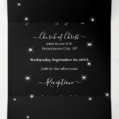 赤とピンクエレガントのハートリーフ結婚すべて 三つ折り招待状 (内部中)