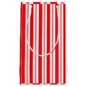 赤とピンクストライプの スモールペーパーバッグ (正面)