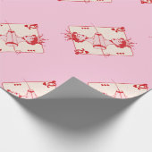 赤とピンクハートの女王 ラッピングペーパー (角)