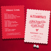 赤とピンクベガスバチェロレッテ 招待状