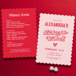 赤とピンクベガスバチェロレッテ 招待状