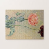 赤とピンクポピーズモネファインアート ジグソーパズル (横)