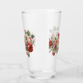 赤とピンクローズスワッグ タンブラーグラス (左)