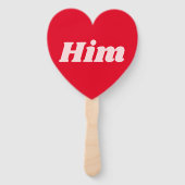 赤とピンク結婚の試合 ハンドファン (裏面)